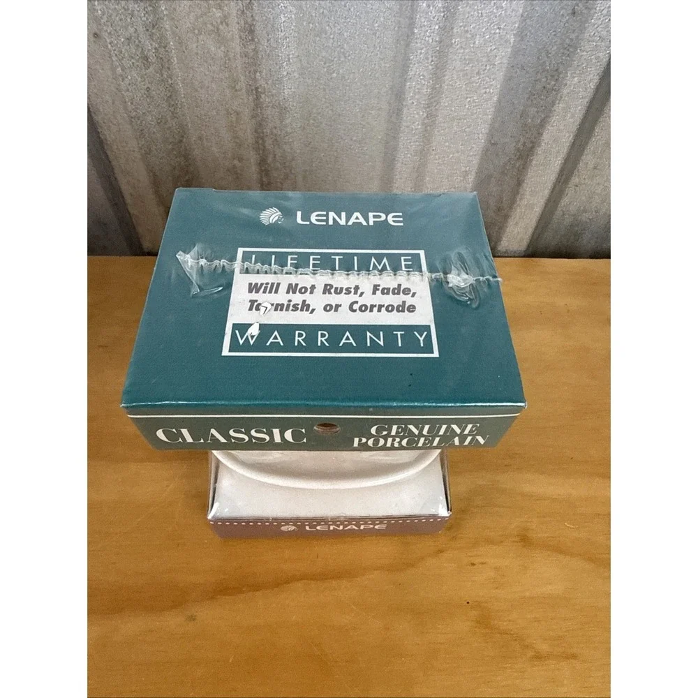 Vintage Lenape Porcelain Tooth Brush Holder - White - NEW SEALED Made 1999 USA